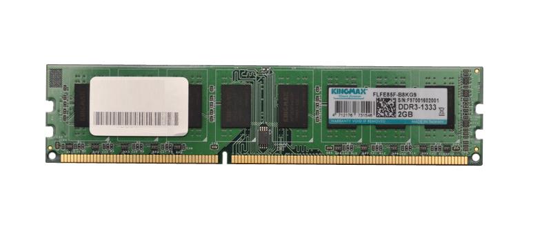 FLFE85F-B8KG9 KingMax 2GB PC3-10600 DDR3-1333MHz non-ECC Unbuffered CL9 240-Pin DIMM Dual Rank Memory Module