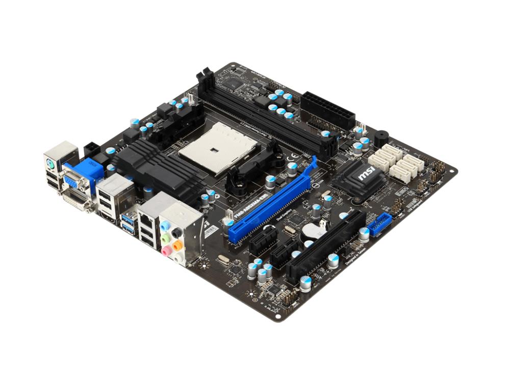 FM2-A85XMA-E35 MSI Socket FM2 AMD A85X Chipset AMD Athlon II X2/ Athlon II X4/ A8/A6/A4/A10 Series Processors Support DDR3 2x DIMM 6x SATA 6.0Gb/s Micro-ATX Motherboard (Refurbished)