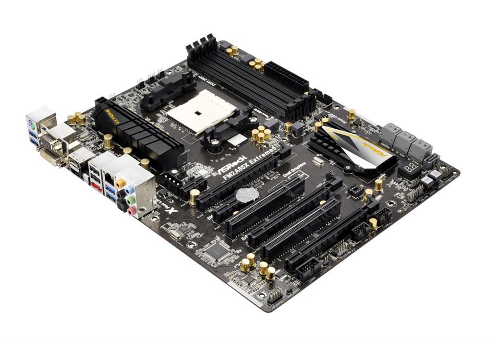 FM2A85X-EXT6 ASRock Socket FM2 AMD A85X Chipset FM2 100W Processors Support DDR3 4x DIMM 7x SATA3 6.0Gb/s ATX Motherboard (Refurbished)
