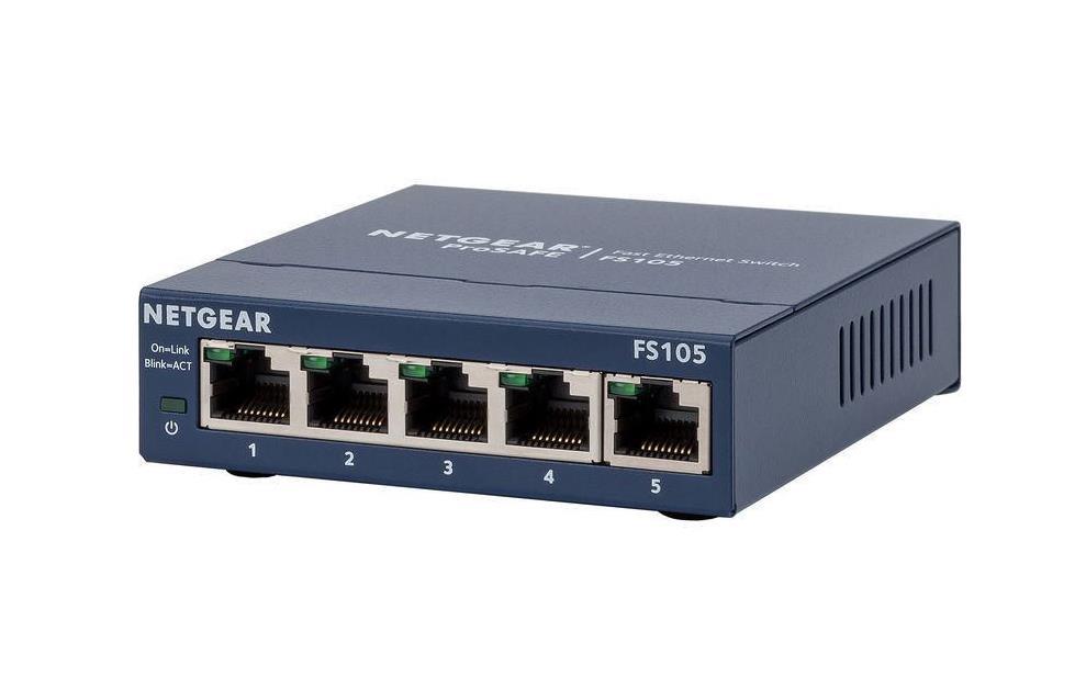 FS105-V1 NetGear Prosafe Fs105 5-port 10/100 MBps Switch (Refurbished)