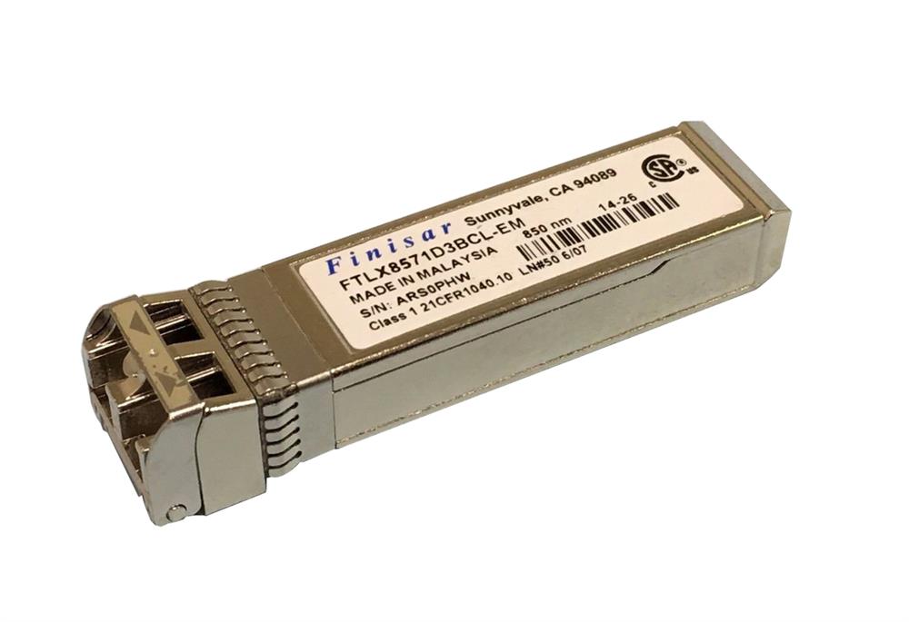 FTLX8571D3BCL-EM Finisar 10Gbps 10GBase-SR Multi-mode Fiber 300m 850nm Duplex LC Connector SFP+ Transceiver Module