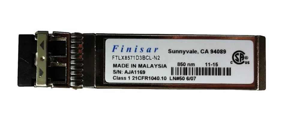 FTLX8571D3BCL-N2 Finisar 10Gbps 10GBase-SR/SW Multi-Mode Fibre 300m 850nm Duplex LC Connector Optical SFP+ Transceiver Module