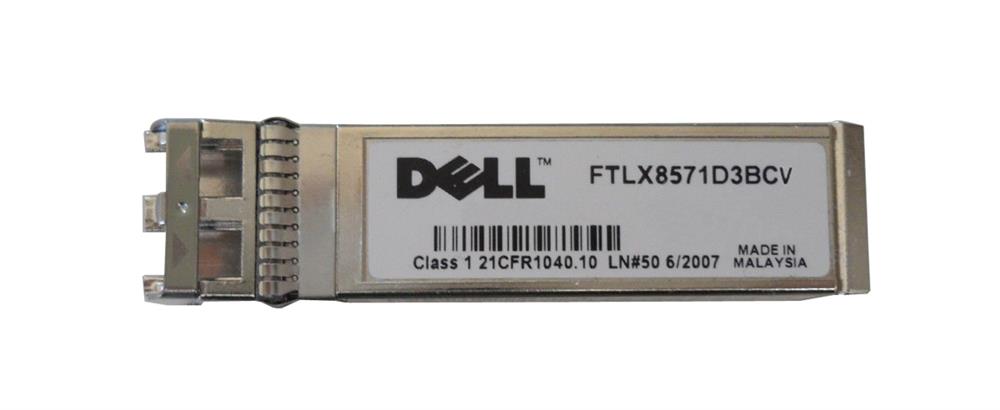 FTLX8571D3BCV-IT-DELL Dell 10Gbps 10GBase-SR Multi-mode Fiber 300m 850nm Dual Rate Duplex LC Connector SFP+ Transceiver Module