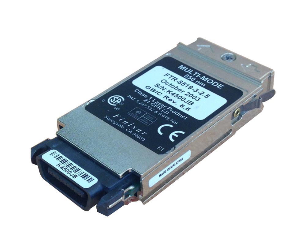 FTR-8519-3-2.5 Finisar 2.5Gbps 1000Base-SX Multi-mode Fiber Short Wave 550m 850nm SC Connector GBIC Transceiver Module