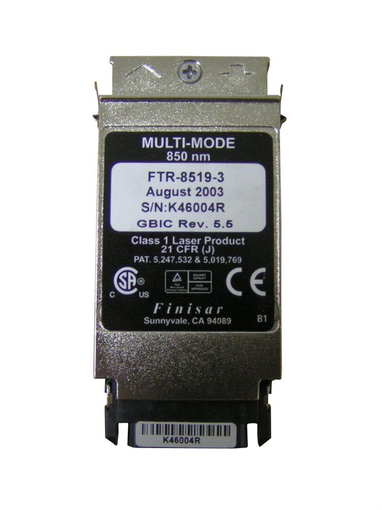 FTR-8519-3B Finisar 2.5Gbps 1000Base-SX Multi-mode Fiber Short Wave 550m 850nm SC Connector GBIC Transceiver Module