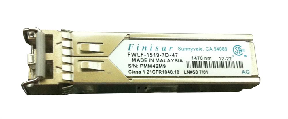 FWLF-1519-7D-47 Finisar 1.25Gbps 1000Base-ZX CWDM Single-mode Fiber 80km 1471nm Duplex LC Connector SFP Transceiver Module