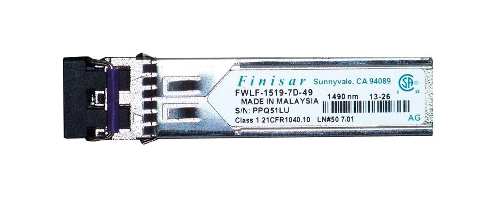 FWLF16197D49 Finisar 1.25Gbps CWDM Single-Mode Fibre Channel 100m 14790nm Duplex LC Connector SFP Transceiver Module