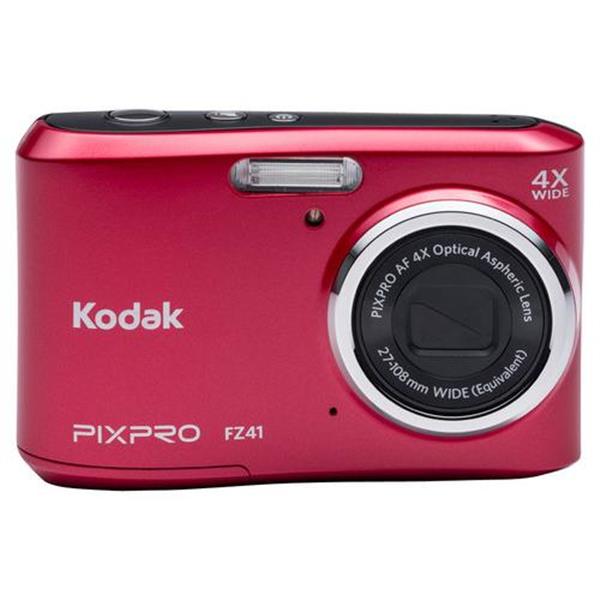FZ41-RD Kodak PIXPRO 16.1MP 1/2.3-inch CCD Sensor Optical Zoom 4x 8MB Memory SD/SDHC/MMC Built-in Flash 2.7-inch LCD Digital Camera (Red) (Refurbished)