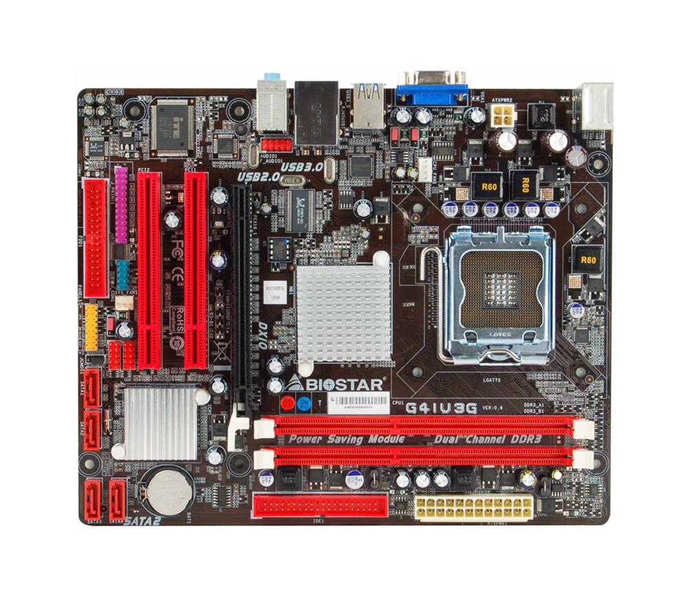 G41U3G Biostar Socket LGA775 Intel G41/ICH7 Chipset micro-ATX Motherboard (Refurbished)