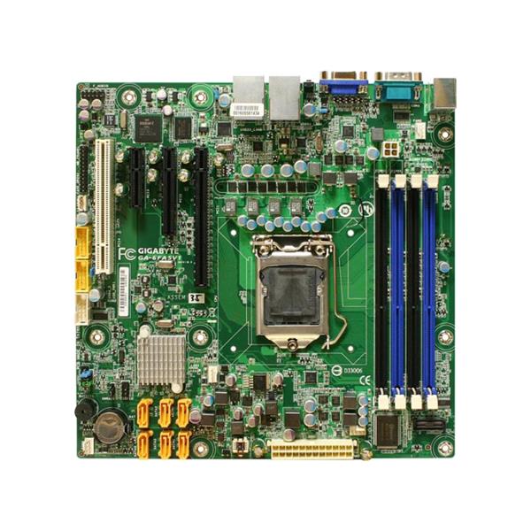 GA-6FASV1(rev.1.0) Gigabyte Socket LGA 1156 Intel 3420 Chipset Xeon 3400 Series Processors Support DDR3 4x DIMM 6x SATA 3.0Gb/s Micro-ATX Server Motherboard (Refurbished) GA-6FASV1 (rev. 1.0)