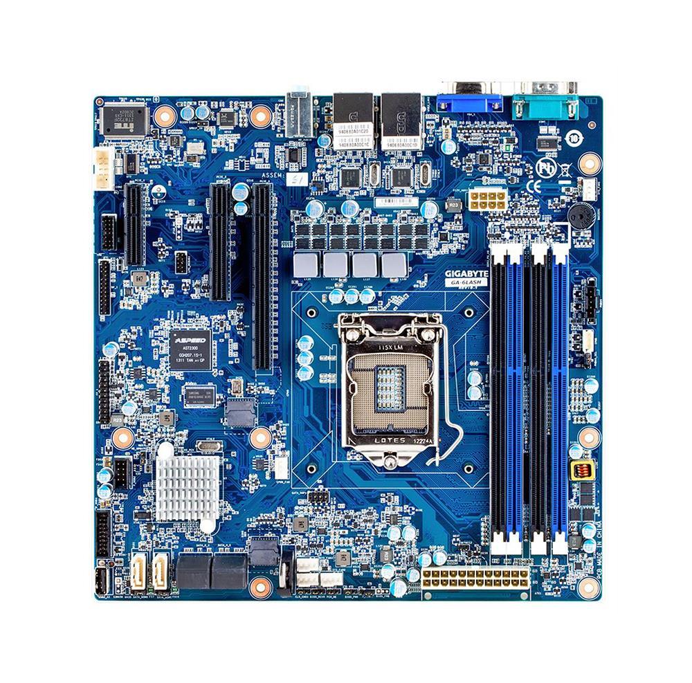 GA-6LASH(rev.1.0) Gigabyte Socket LGA 1150 Intel C222 Chipset Xeon E3-1200 v3 4th Generation Core i3 Processors Support 4x DIMM 4x SATA 3.0Gb/s Micro-ATX Server Motherboard (Refurbished) GA-6LASH (rev. 1.0)