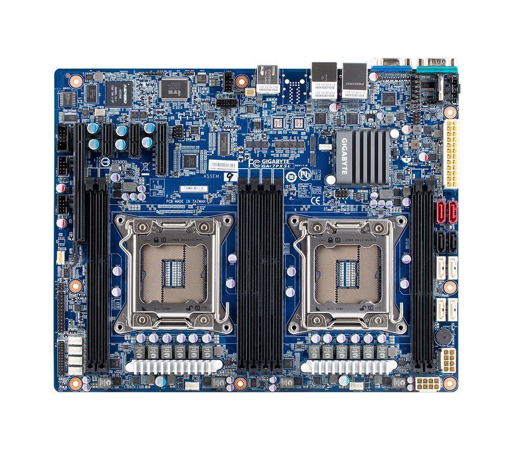 GA-7PXSL(rev.1.0) Gigabyte Dual Socket LGA 2011 Intel C602 Chipset Xeon E5-2600 v2/ E5-1600 v2/ E5-2600/ E5-1600 Processors Support 8x DIMM 4x SATA 6.0Gb/s ATX Motherboard (Refurbished) GA-7PXSL (rev. 1.0)