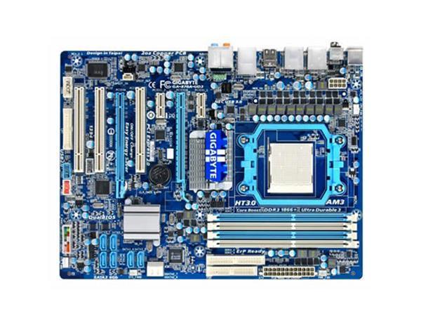 GA-870A-UD3(rev.3.1) Gigabyte Socket AM3+ AMD 870/ SB850 Chipset AMD AM3+/ AM3 Phenom II/ Athlon II/ Processors Support DDR3 4x DIMM 6x SATA 3.0Gb/s ATX Motherboard (Refurbished) GA-870A-UD3 (rev. 3.1)
