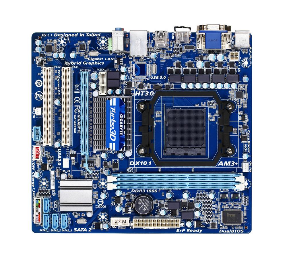 GA-880GM-G2H Gigabyte Motherboard Phenom II Socket AM3 (Refurbished)