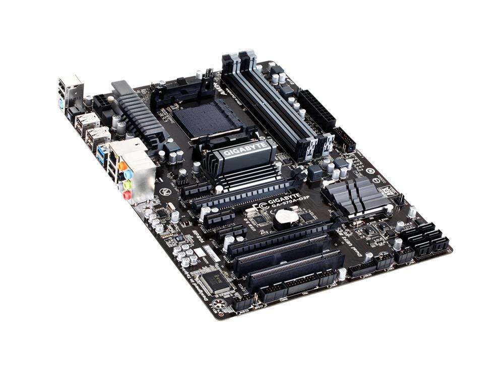 GA-970A-D3P(rev.2.x) Gigabyte Socket AM3+ AMD 970/ SB950 Chipset AM3+ FX/ AMD AM3 Phenom II/ Athlon II Processors Support DDR3 4x DIMM 6x SATA 6.0Gb/s ATX Motherboard (Refurbished) GA-970A-D3P (rev. 2.x)