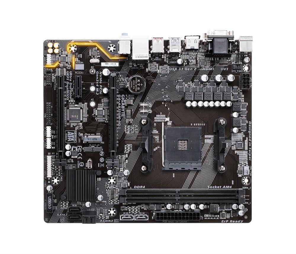 GA-AB350M-HD3(rev.1.0) Gigabyte Socket AM4 AMD B350 Chipset AMD Ryzen / AMD 7th Generation A-series/ Athlon Processors Support DDR4 2x DIMM 6x SATA 6.0Gb/s Micro-ATX Motherboard (Refurbished) GA-AB350M-HD3 (rev. 1.0)