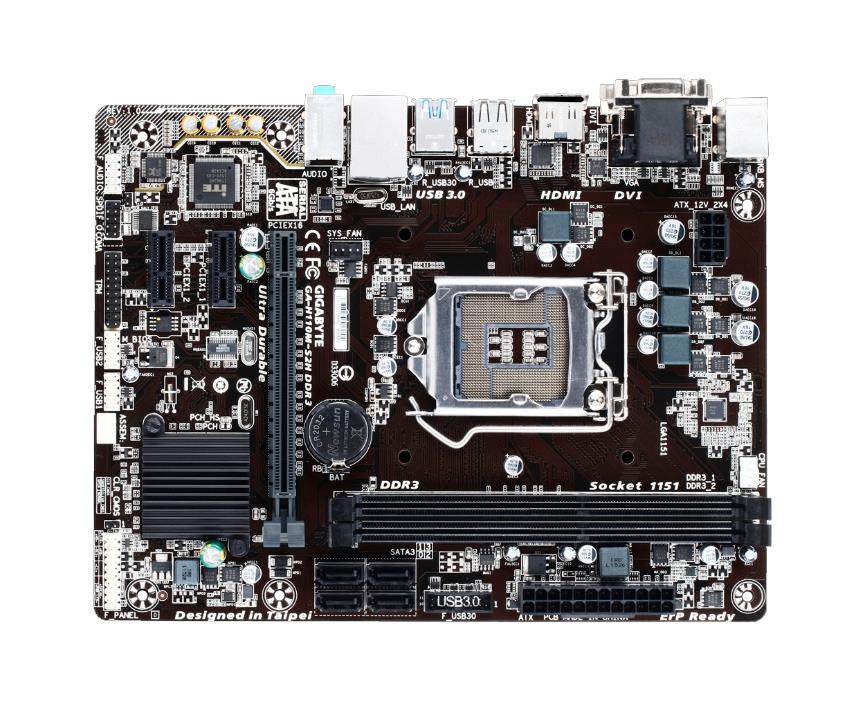 GA-H110M-S2HDDR3(rev.1.0) Gigabyte Socket LGA 1151 Intel H110 Express Chipset 7th/6th Generation Core i7 / i5 / i3 / Pentium / Celeron Processors Support DDR3 2x DIMM 4x SATA 6.0Gb/s Micro-ATX Motherboard (Refurbished) GA-H110M-S2H DDR3 (rev. 1.0)