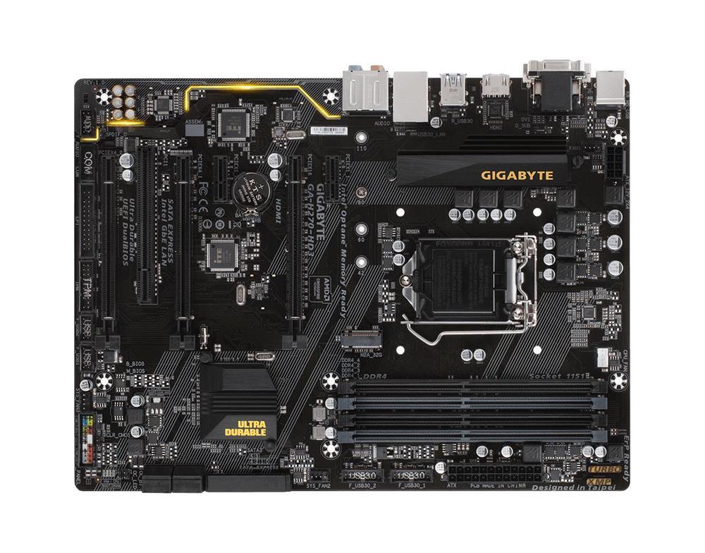 GA-H270-HD3 (rev. 1.0) Gigabyte Socket LGA 1151 Intel H270 Express Chipset 7th/6th Generation Core i7 / i5 / i3 / Pentium / Celeron Processors Support DDR4 4x DIMM 6x SATA 6.0Gb/s ATX Motherboard (Refurbished)