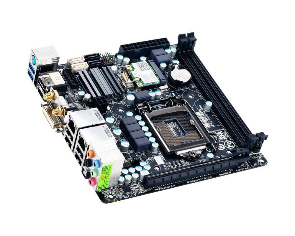 GA-H77N-WIFI(rev.1.0) Gigabyte Socket LGA 1155 Intel H77 Express Chipset Core i7 / i5 / i3 / Pentium / Celeron Processors Support DDR3 2x DIMM 2x SATA 6.0Gb/s Mini-ITX Motherboard (Refurbished) GA-H77N-WIFI (rev. 1.0)
