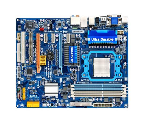 GA-MA790GPT-UD3H(rev.1.0) Gigabyte AM3 AMD 790GX/ SB750 Chipset AMD Phenom II/ AMD Athlon II Processors Support DDR3 4x DIMM 6x SATA 3.0Gb/s ATX Motherboard (Refurbished) GA-MA790GPT-UD3H (rev. 1.0)