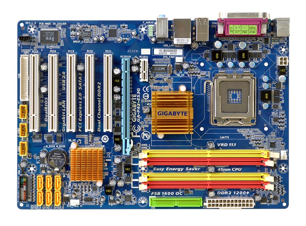 GA-P43-ES3G Gigabyte Core 2 Quad/ Intel P43/ DDR2-1200/ A&GbE/ ATX Motherboard (Refurbished)