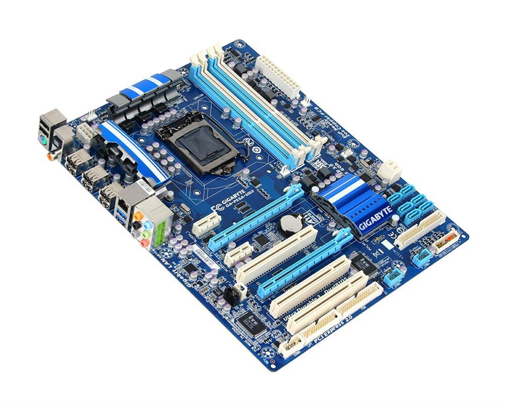 GA-P55A-UD3(rev.2.0) Gigabyte Socket LGA 1156 Intel P55 Express Chipset Core i7 / i5 / i3 / Pentium / Celeron Processors Support DDR3 4x DIMM 6x SATA 3.0Gb/s ATX Motherboard (Refurbished) GA-P55A-UD3 (rev. 2.0)