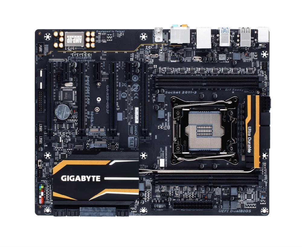 GA-X99-UD3P (rev. 1.0) Gigabyte Socket LGA 2011-3 Intel X99 Express Chipset Xeon E5-1600/ E5-2600/ E5-4600 v3/v4 Core i7 Processors Support DDR4 4x DIMM 10x SATA 6.0Gb/s ATX Motherboard  (Refurbished)