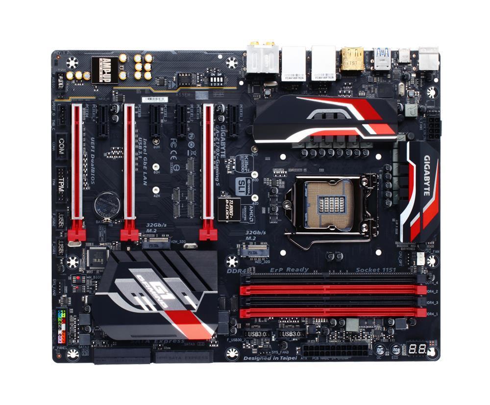 GA-Z170X-Gaming5-RU Gigabyte Socket LGA 1151 Intel Z170 Express Chipset 7th/6th Generation Core i7 / i5/ i3 / Pentium / Celeron Processors Support DDR4 4x DIMM 6x SATA 6.0Gb/s ATX Motherboard (Refurbished) GA-Z170X-Gaming 5-RU