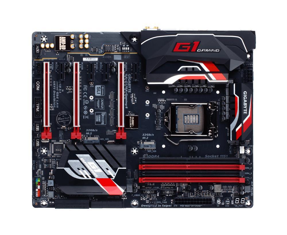 GA-Z170X-Gaming6(rev.1.1) Gigabyte Socket LGA 1151 Intel Z170 Express Chipset 7th/6th Generation Core i7 / i5/ i3 / Pentium / Celeron Processors Support DDR4 4x DIMM 6x SATA 6.0Gb/s ATX Motherboard (Refurbished) GA-Z170X-Gaming 6 (rev. 1.1)