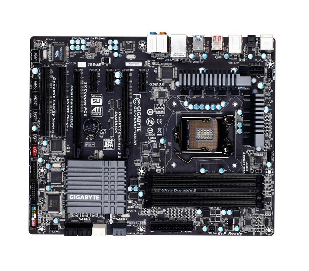 GA-Z68XP-UD3R Gigabyte Socket LGA 1155 Intel Z68 Express Chipset Core i7 / i5 / i3 / Pentium / Celeron Processors Support DDR3 4x DIMM 4x SATA 6.0Gb/s ATX Motherboard (Refurbished)