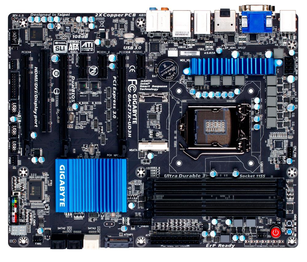 GA-Z77X-UD3H Gigabyte Ultra Durable 4 Classic Motherboard Intel Z77 Express Chipset Socket H2 LGA-1155 (Refurbished)