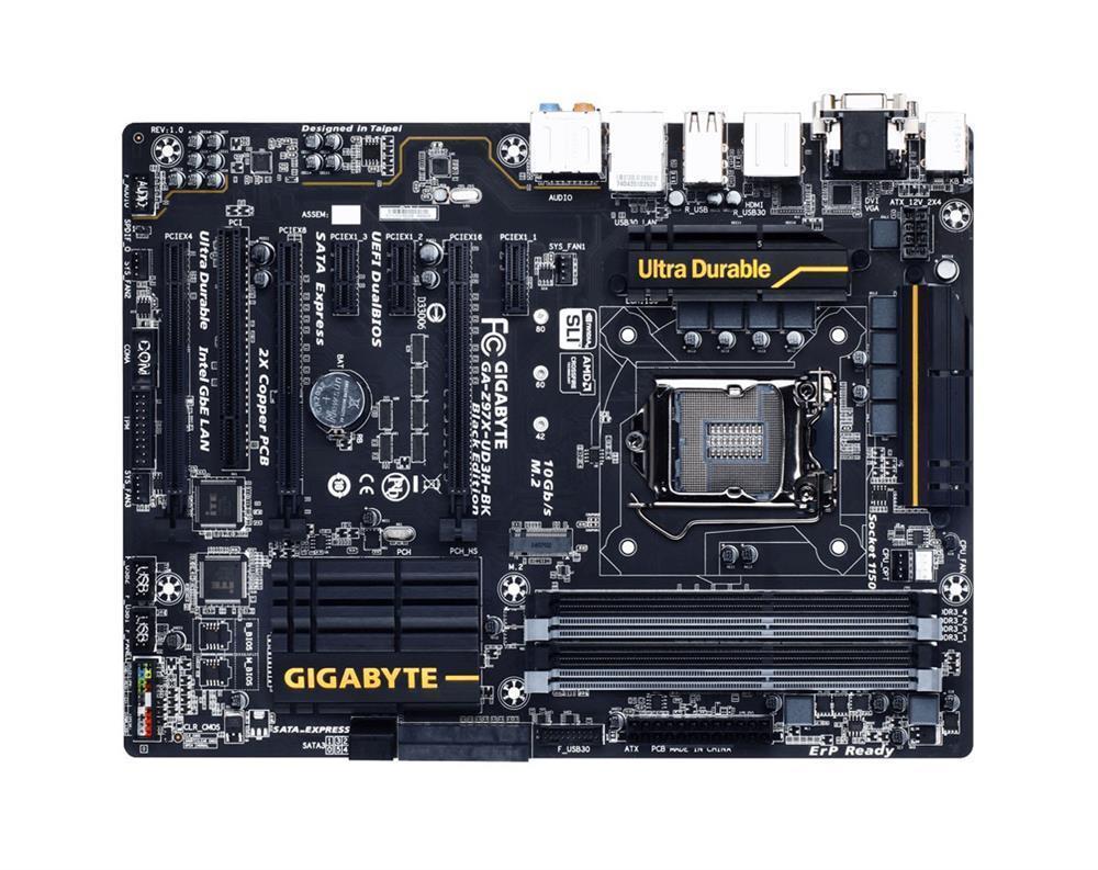 GA-Z97X-UD3H-BK(rev.1.2) Gigabyte Socket LGA 1150 Intel Z97 Express Chipset Core i7 / i5 / i3 / Pentium / Celeron Processors Support DDR3 4x DIMM 6x SATA 6.0Gb/s ATX Motherboard (Refurbished) GA-Z97X-UD3H-BK (rev. 1.2)