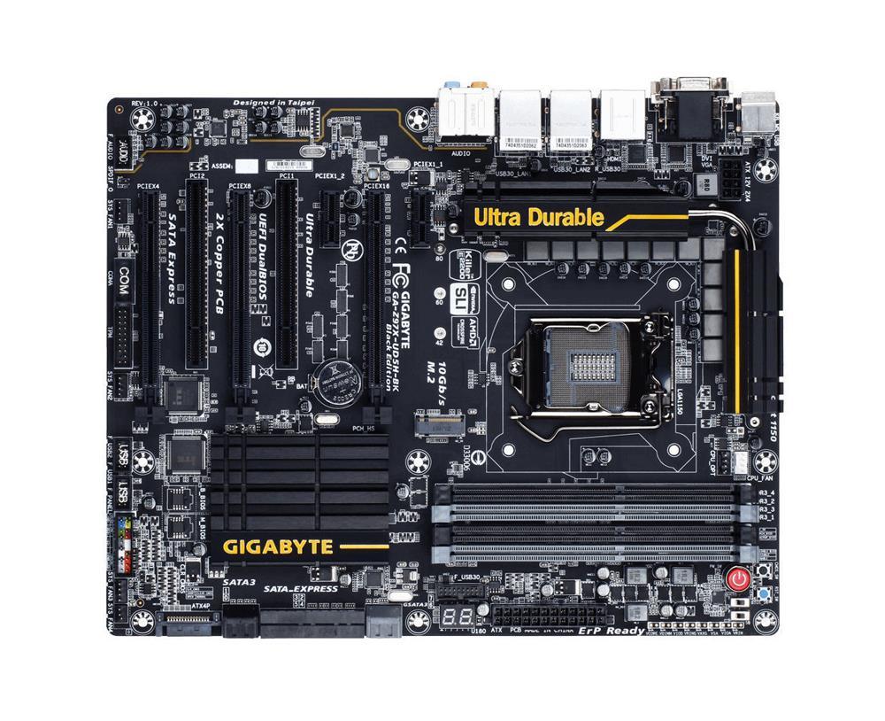 GA-Z97X-UD5H-BK(rev.1.2) Gigabyte Socket LGA 1150 Intel Z97 Express Chipset Core i7 / i5 / i3 / Pentium / Celeron Processors Support DDR3 4x DIMM 6x SATA 6.0Gb/s ATX Motherboard (Refurbished) GA-Z97X-UD5H-BK (rev. 1.2)