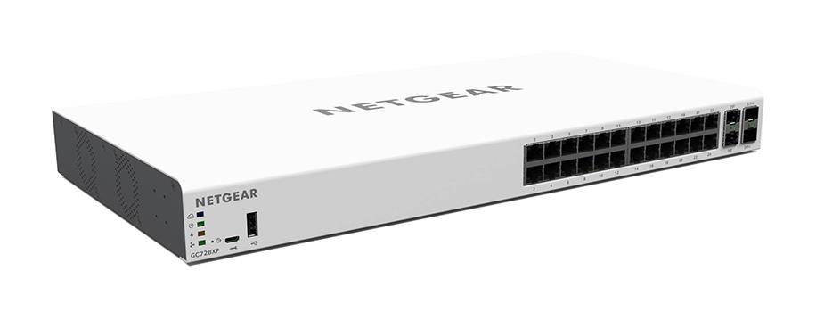 GC728XP-100NAS Netgear Insight Managed Smart Cloud Switch - 28 Ports - Manageable - Gigabit Ethernet - 1000Base-T - 3 Layer Supported - Modular - 2 SFP Slots - Optical Fiber, Twisted Pair - Rack-mountable, Desktop  (Refurbished)