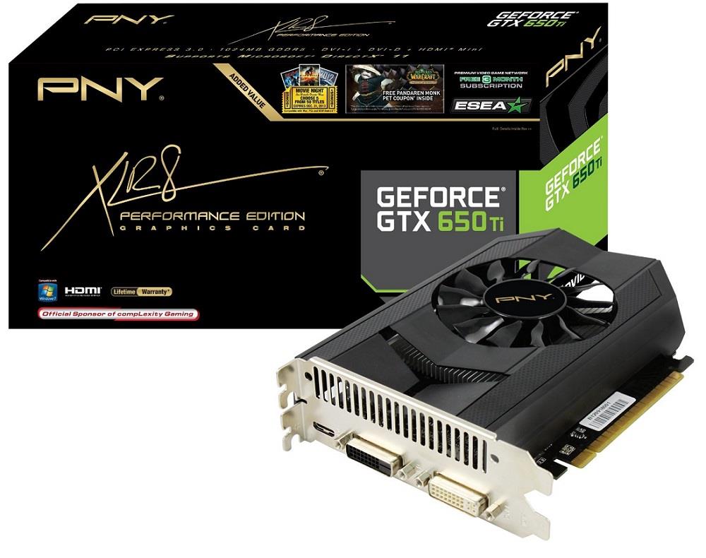 GF650IGTX1GEPB PNY GeForce GTX 600 Ti 1GB 128-Bit GDDR5 PCI Express 3.0 x16 Dual DVI/ mini-HDMI Video Graphics Card