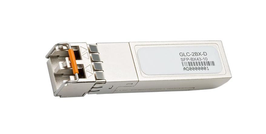 GLC-2BX-D= Cisco 1.25Gbps 1000Base-BX10-D Single-mode Fiber 10km 1490nm/1310nm LC Connector SFP Transceiver Module (Refurbished)
