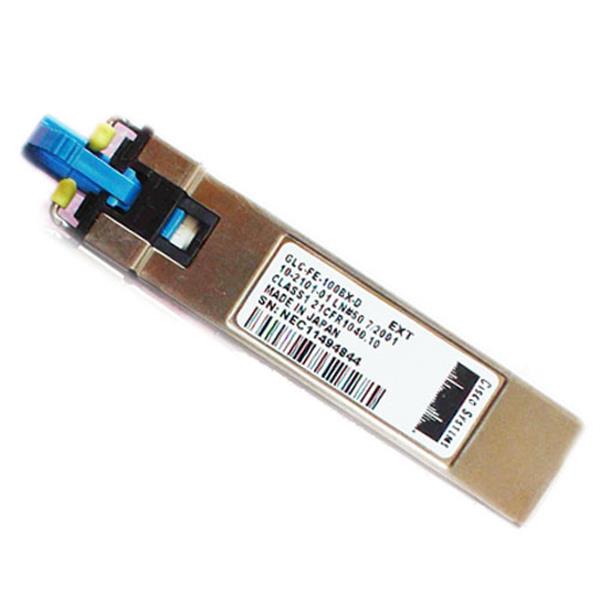 GLC-FE-100BX-D Cisco 100Mbps 100Base-BX-D Single-mode Fiber 10km 1550nmTX/1310nmRX LC Connector SFP Transceiver Module