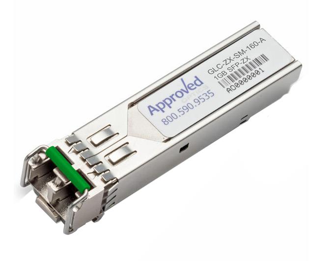 GLC-ZX-SM-160-A Approved Networks 1Gbps 1000Base-ZX Single-mode Fiber 160km 1550nm Duplex LC Connector SFP Transceiver Module for Cisco Compatible