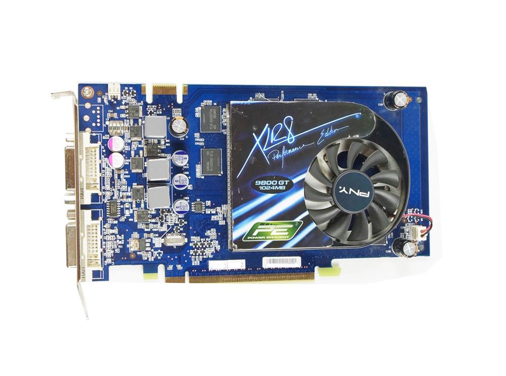 GM98EEGN2F1GQ-0TE6ADA PNY GeForce 9800 GT 1GB 256-Bit DDR3 PCI Express 2.0 x16 Dual-Link DVI/ HDCP Ready/ SLI Support Video Graphics Card