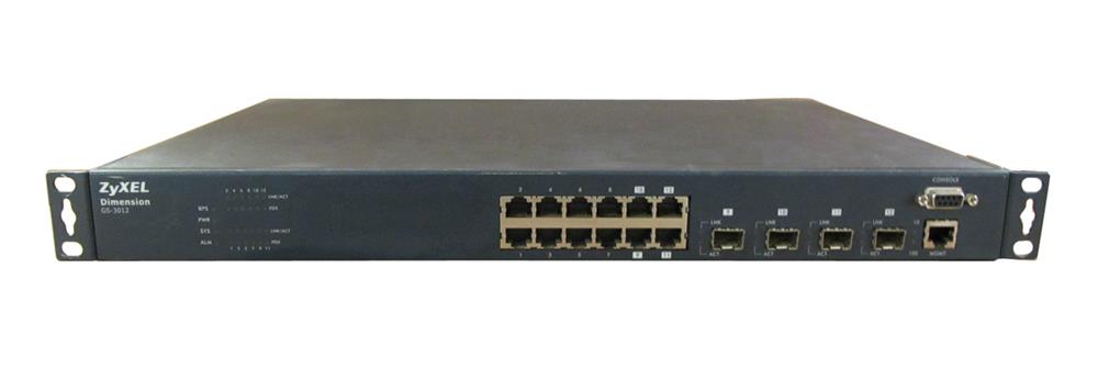 GS3012 Zyxel Gs 3012 12-Ports Geth W/ 4 Mini Gbic Slots 1pt Mgmt (Refurbished)