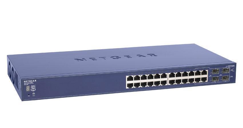 GS724TS NetGear ProSafe 24-Ports 10/100/1000Mbps RJ45 Gigabit Stackable Ethernet Smart Switch with 4x SFP Ports (Refurbished)