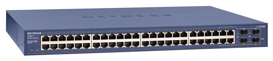 GS748T-500NAS NetGear ProSafe 48-Ports 10/100/1000Mbps RJ-45 Gigabit Smart Switch with 4 SFP Ports (Refurbished)