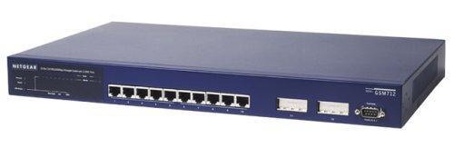 GSM712FNAB NetGear 12-Port (8x 1000Base-SX and 4x 10/100/1000Mbps GBIC Ports) Managed Fiber Gigabit Switch (Refurbished)