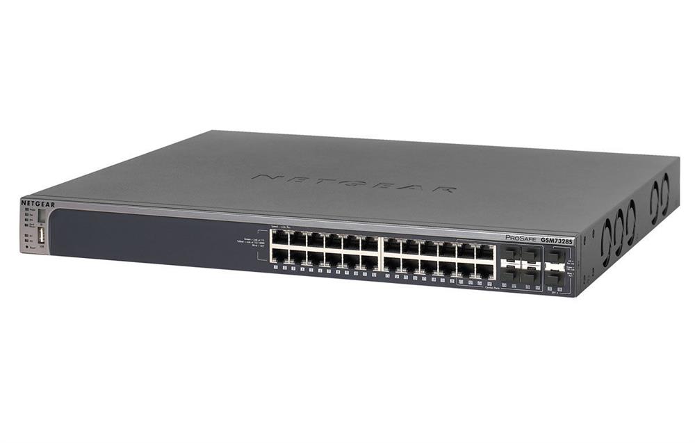 GSM7328S-200 NetGear ProSafe 24-Ports 10/100/1000Mbps Stackable Gigabit Layer 3 Managed Switch (Refurbished)