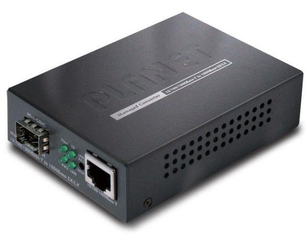 GT-905A Planet Technology 10/100/1000Base-T to mini-GBIC LC Multi-mode SM Managed Media Converter