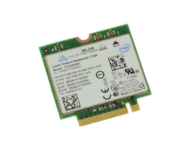GTX48 Dell Tri-band Wireless-ac 17265 M.2 Wigig 802.11ad Wifi Card