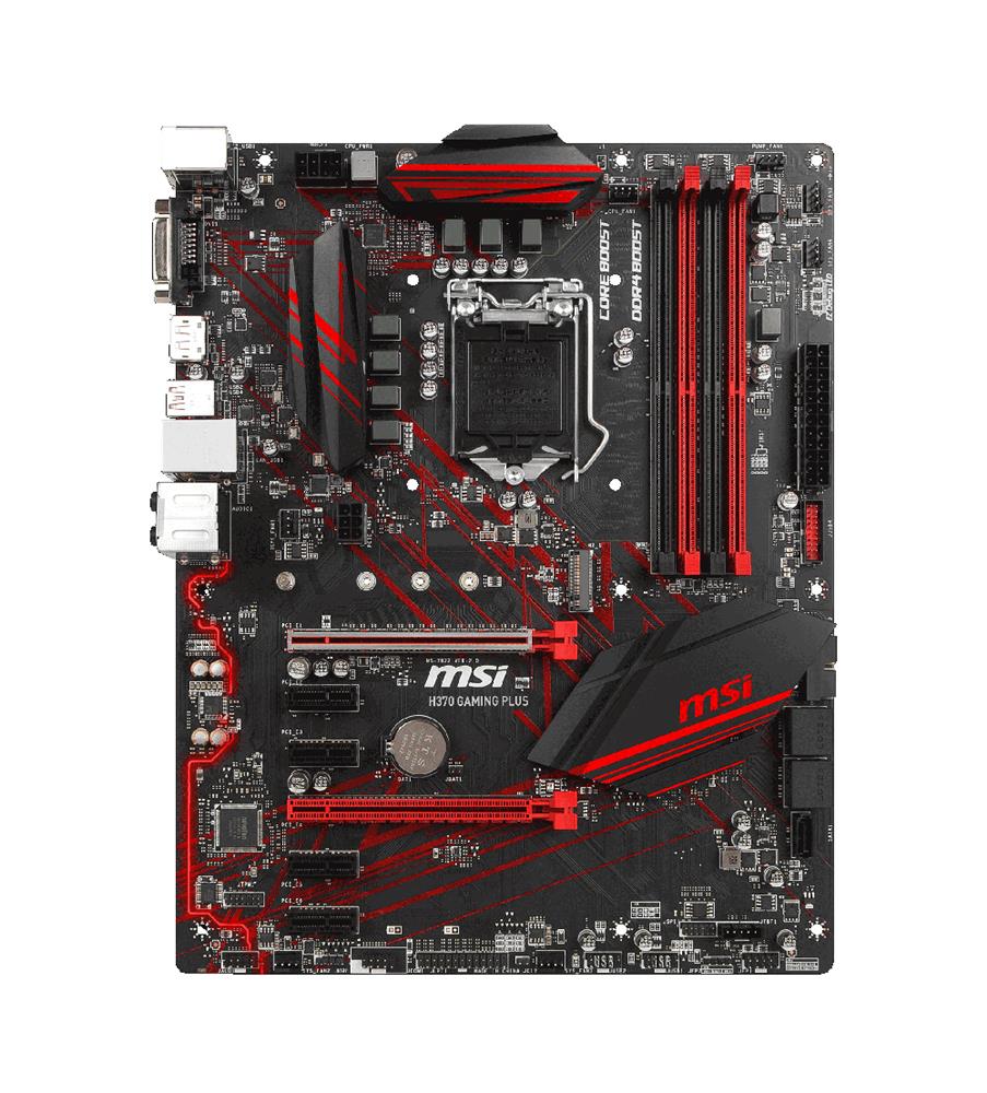 H370 GAMING PLUS MSI Socket LGA 1151 Intel H370 Chipset 8th Generation Core Processors Support DDR4 4x DIMM 5x SATA 6.0Gb/s ATX Motherboard (Refurbished)