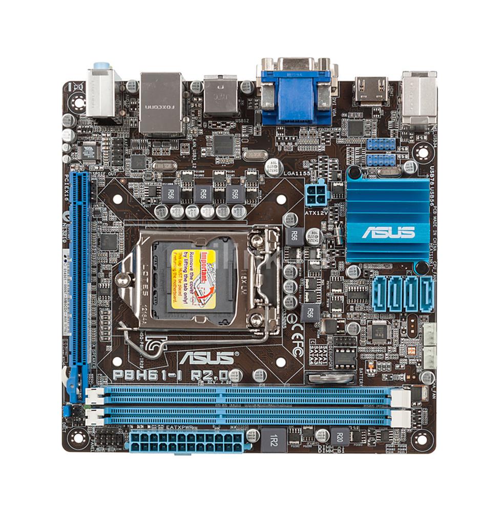 H61-I R2.0 ASUS H61 Chipset Socket LGA1155 DDR3 PCI Express X16 Sata2 USB3 Mini-ITX Motherboard (Refurbished)