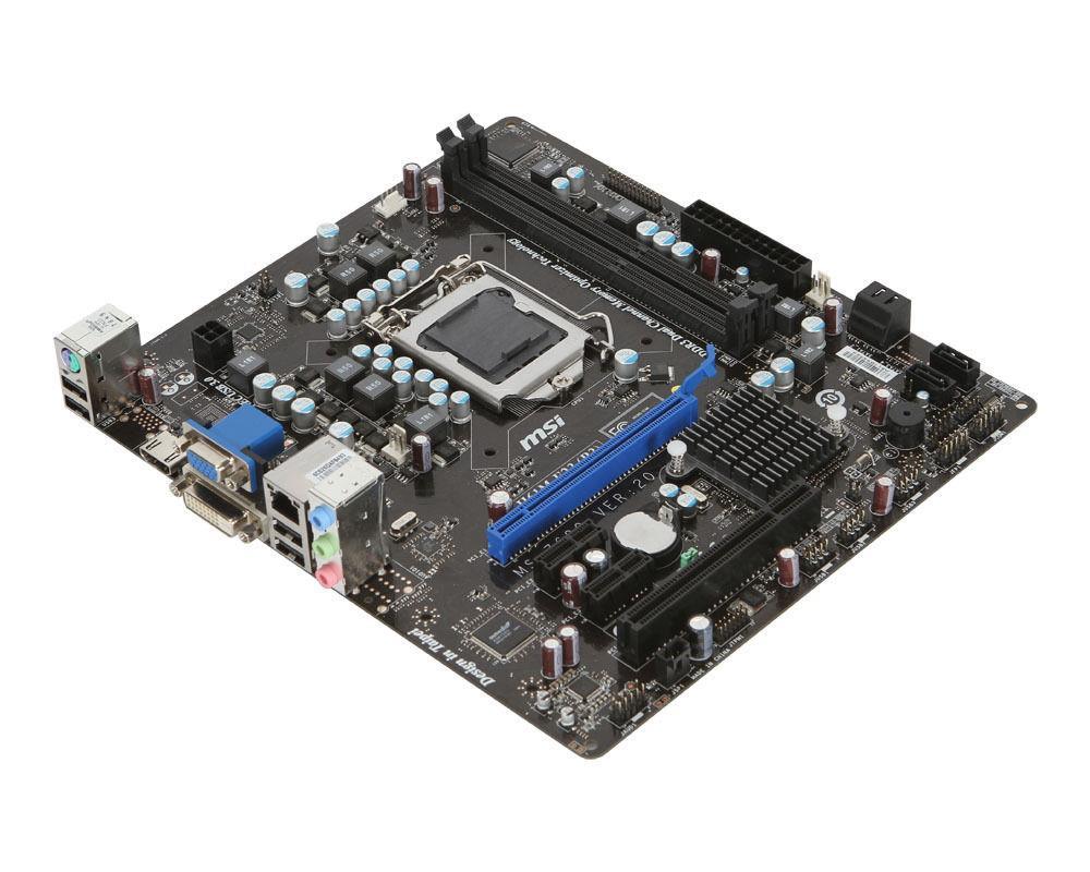H61M-E23 MSI Socket LGA 1155 Intel H61 Chipset Core i7 / i5 / i3 Processors Support DDR3 2x DIMM 4x SATA2 Micro-ATX Motherboard (Refurbished)