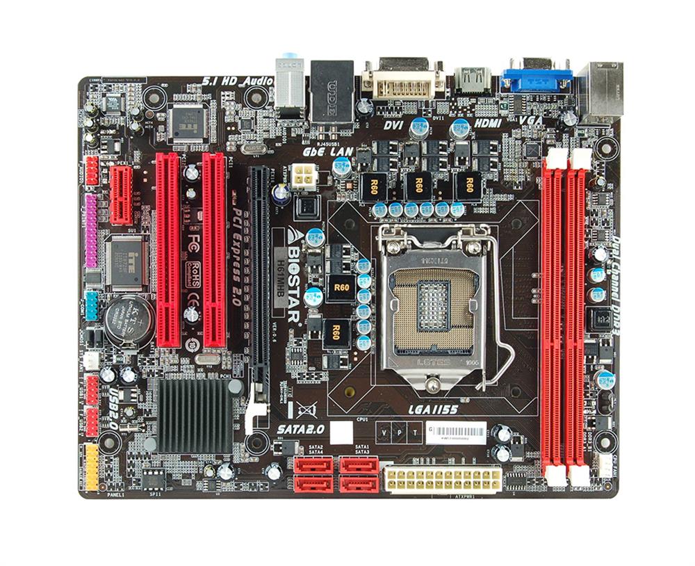 H61MHB Biostar Socket LGA1155 Intel H61 Chipset micro-ATX Motherboard (Refurbished)